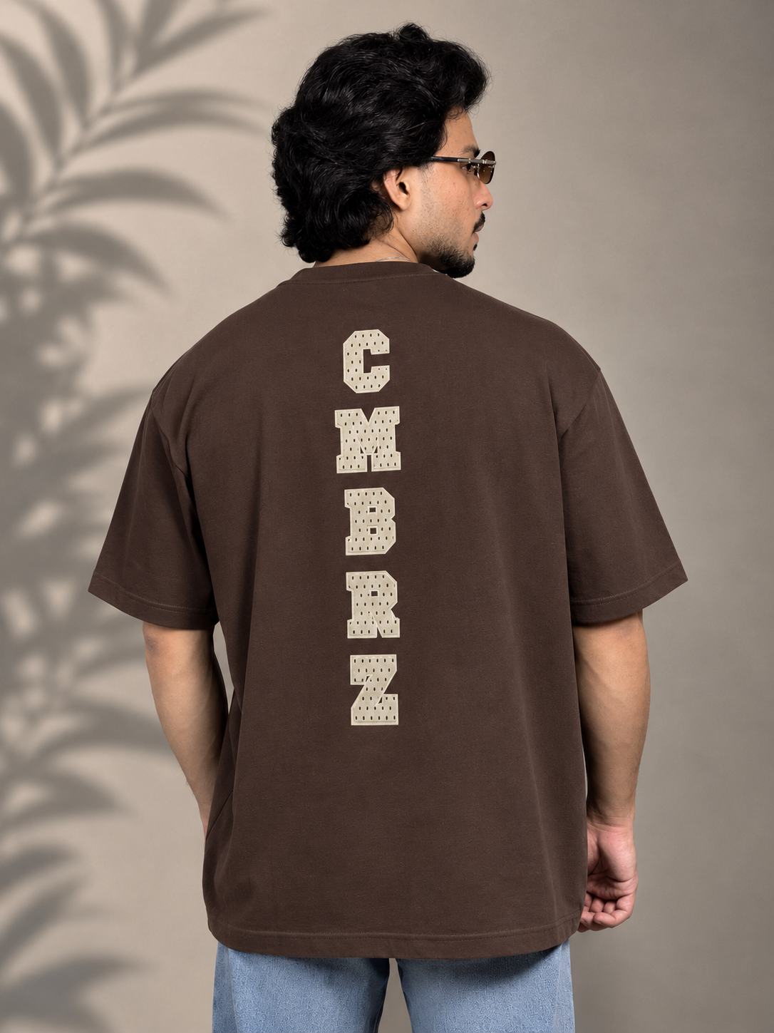4 Way Stretch oversize Tee – Brown