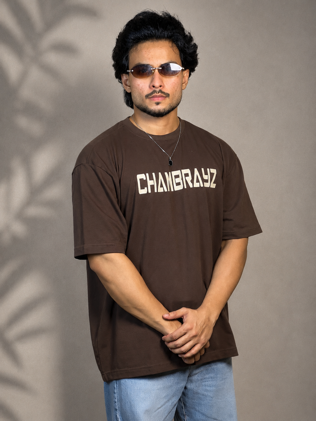 4 Way Stretch oversize Tee – Brown
