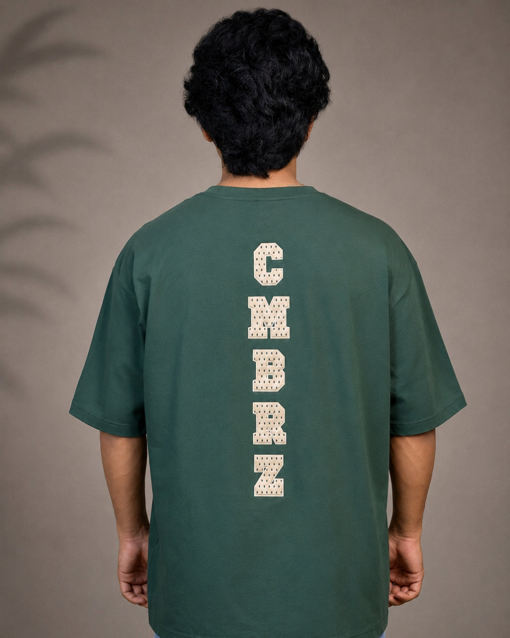 4 Way Stretch oversize Tee – Olive Green