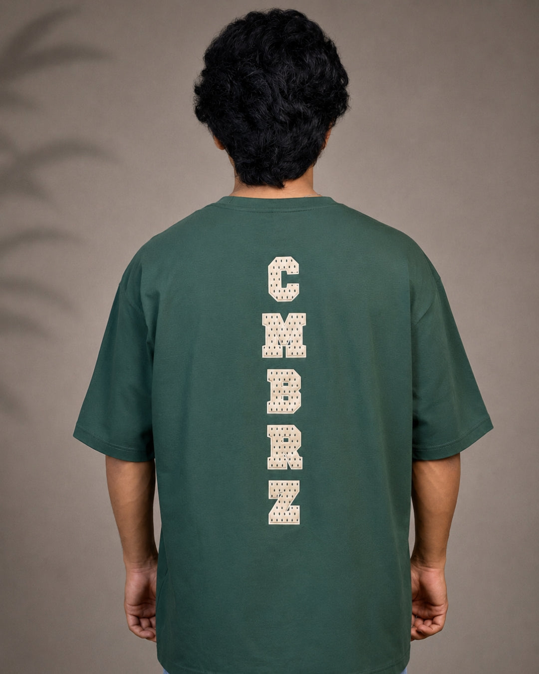 4 Way Stretch oversize Tee – Olive Green