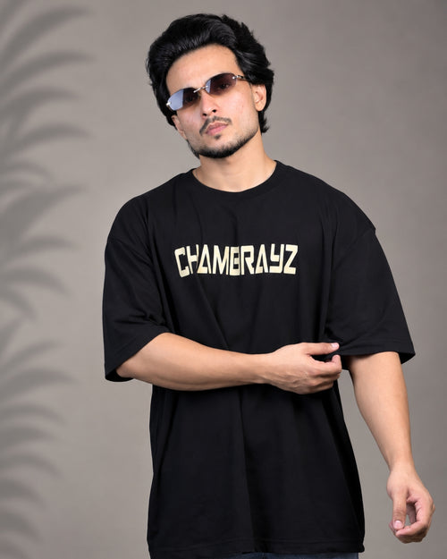 4 Way Stretch oversize tee - Black