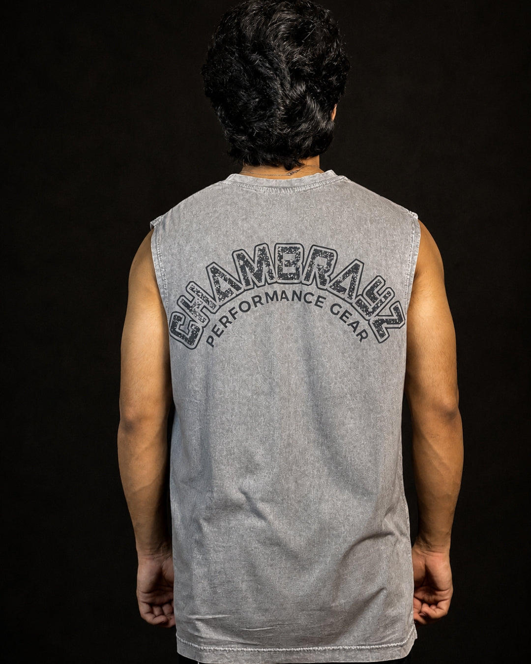 Vintage wash Muscle tee - Light gray