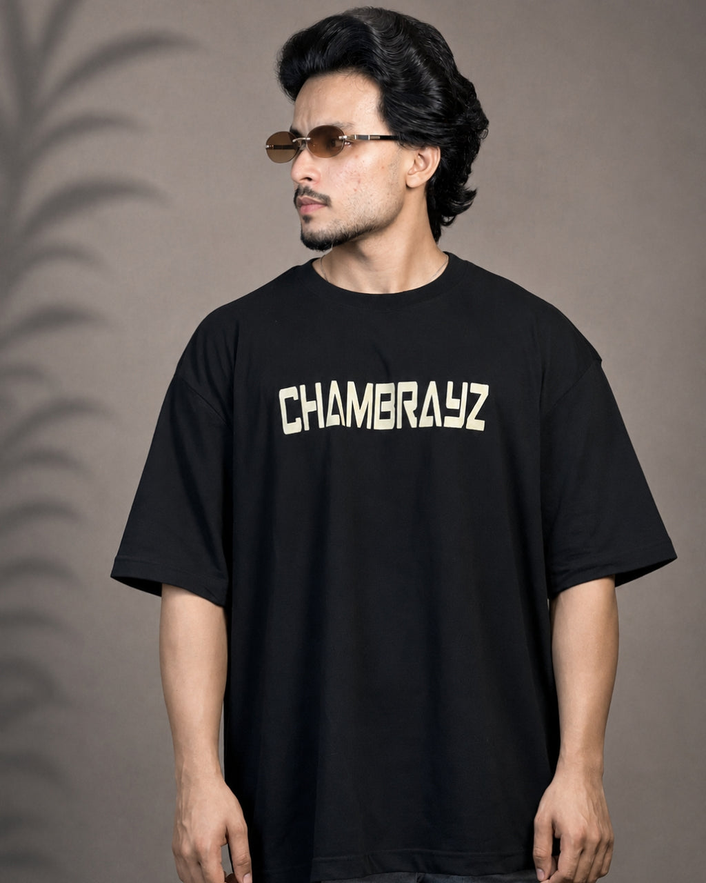 4 Way Stretch oversize tee - Black