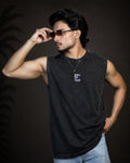 Vintage Wash Muscle Tee – Dark Grey
